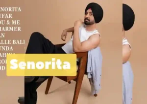This is a poster of Diljit Doshanj New song "Senorita " From his new album "Aura".